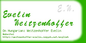 evelin weitzenhoffer business card